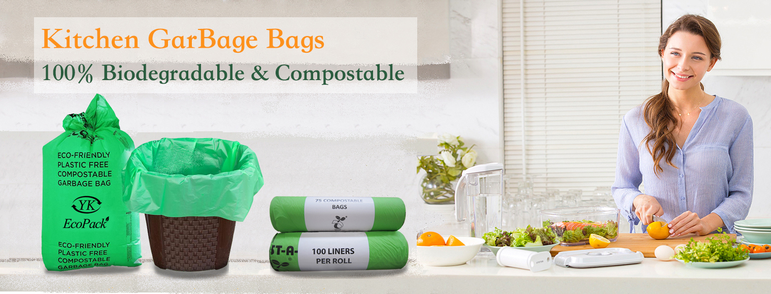 Pla Biodegradable Trash Bag Corn Starch Bags Recycled Food Waste